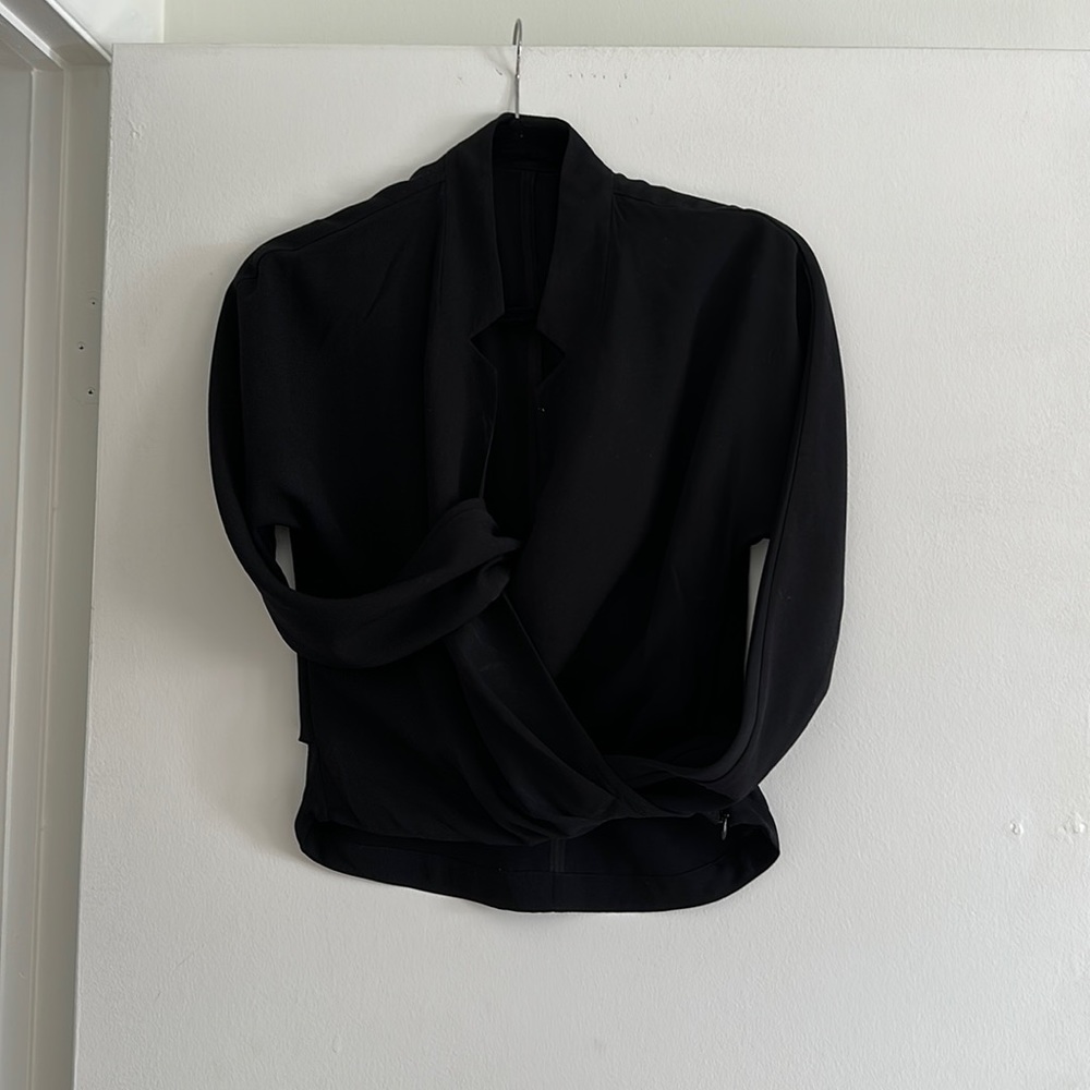 Sexy black long sleeve top